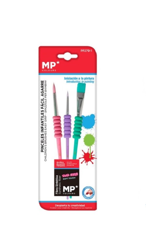Set De Pincel Infantil 3Un Marca Madrid Papel Color Variado1