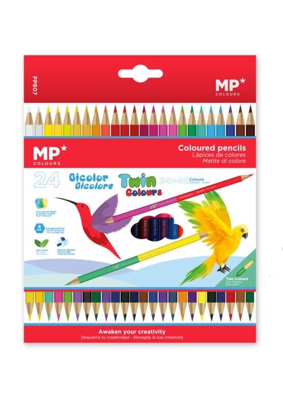 Lapiz De Colores Bicolor 24 Colores Marca Madrid Papel1