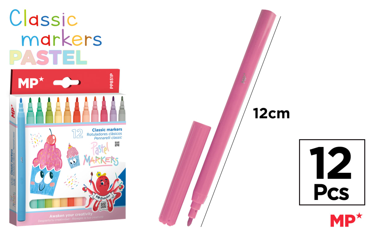 Rotuladores Pastel 12 Un1