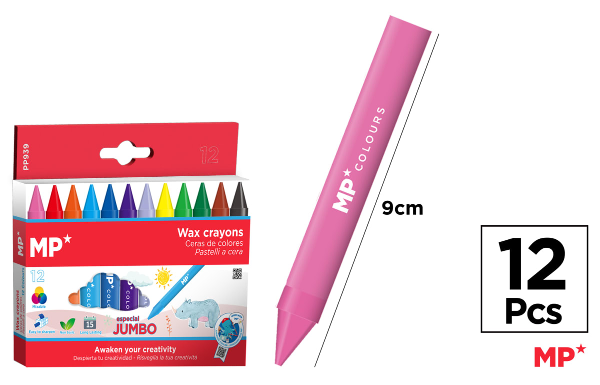 Caja De Lapices De Cera Kids X 12Uds Color Surtido1