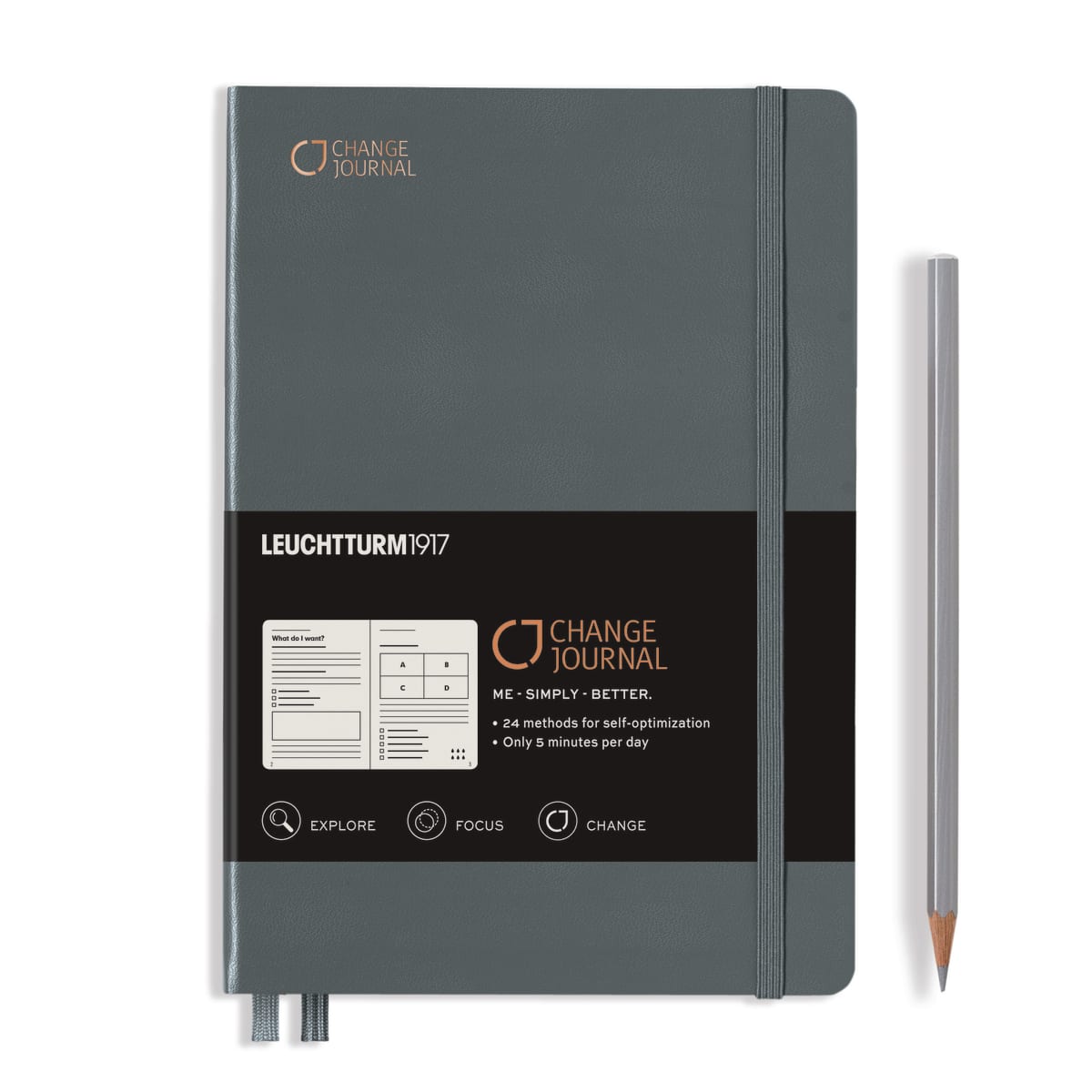 Change Journal, leuchtturm1917 Medium A5, Papel 100 G, Anthracite1