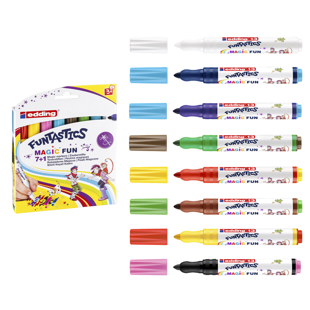 Set 8 Marcador infantil de fibra Edding E-13 FUNTASTICS MAGIC FUN2