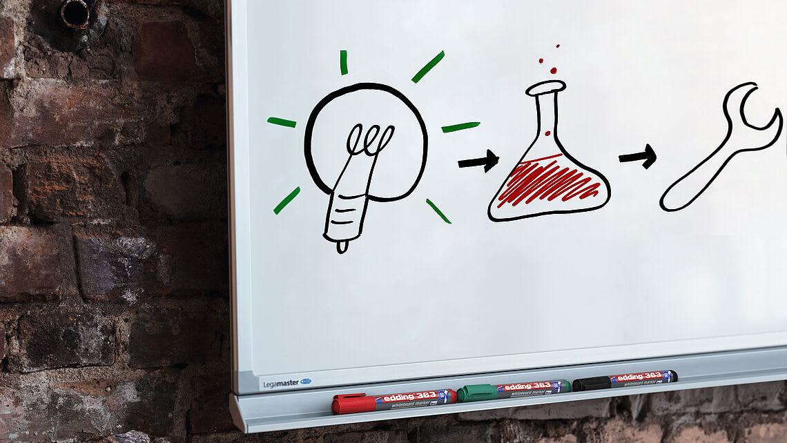 Marcador pizarras blancas Edding 363 Rojo3