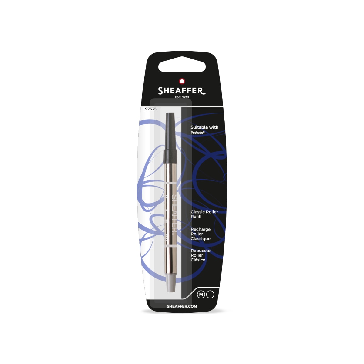 Repuesto Sheaffer para Rollerball clásico negro punto mediano (SHFER)1