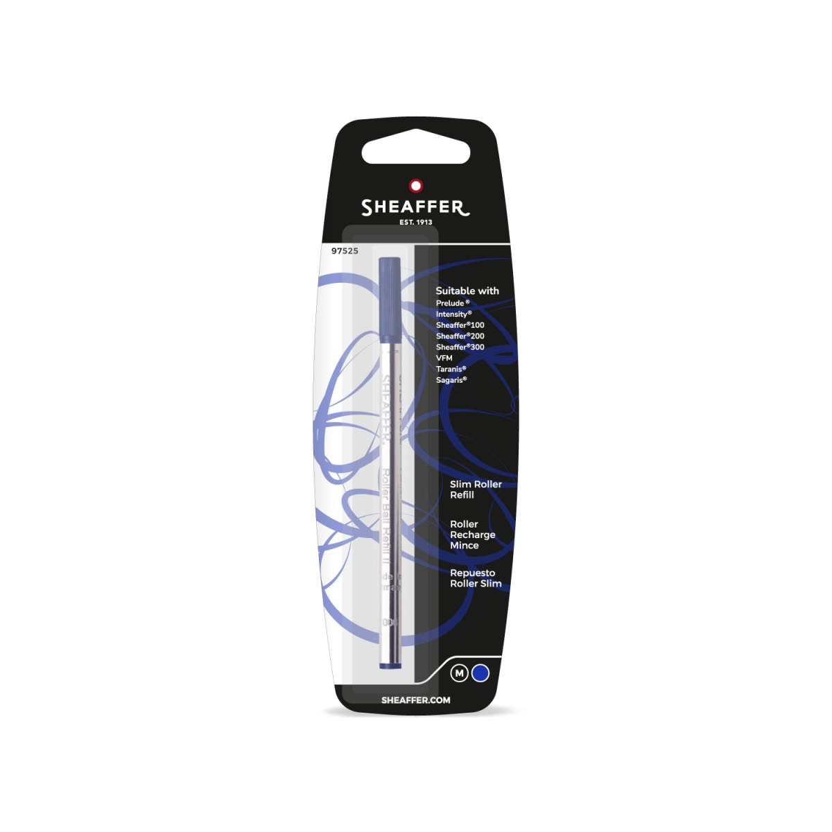 Repuesto Sheaffer para Rollerball slim azul punto mediano1