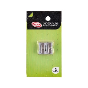 Sacapunta Metálico Recto 2u Blister (ADIX)1