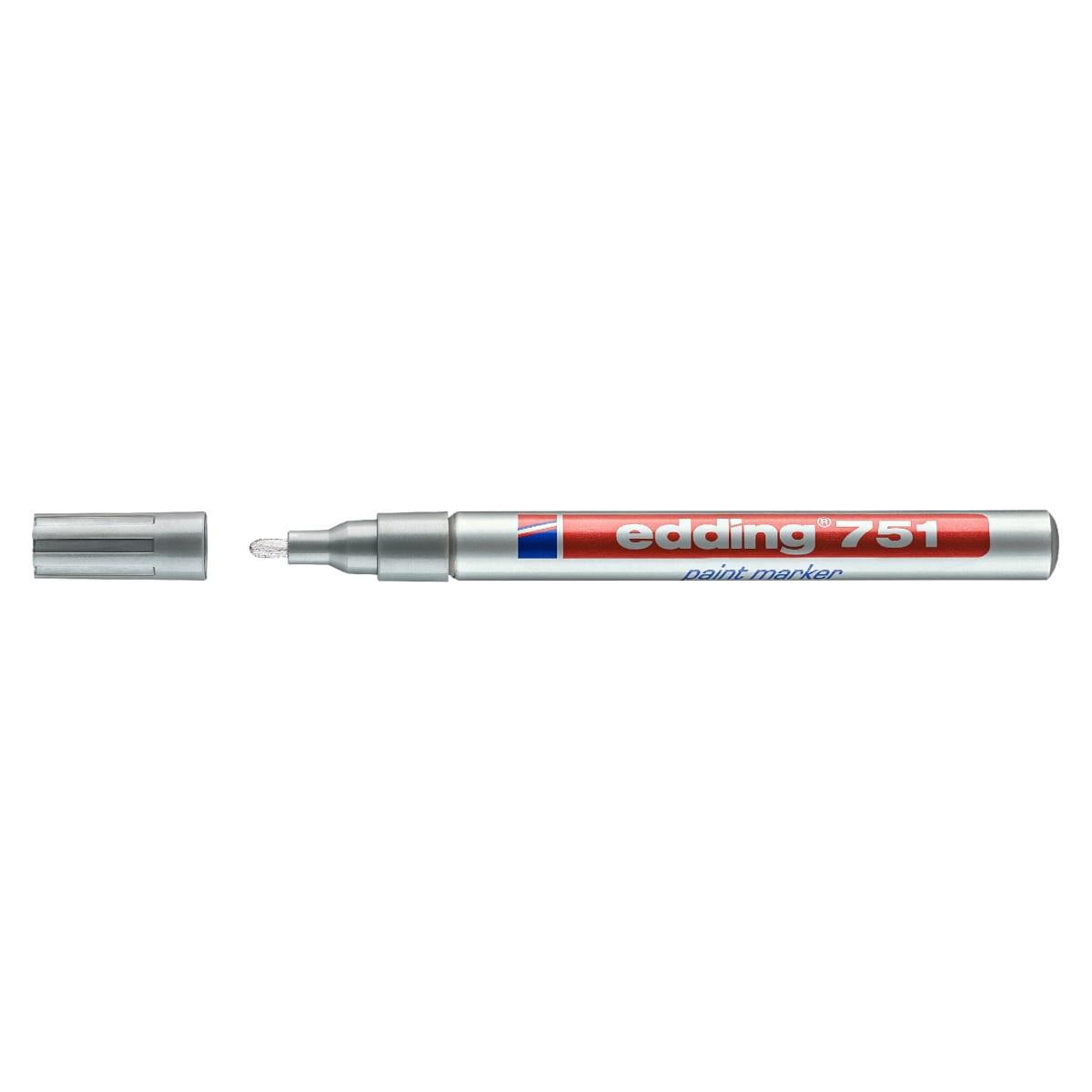 Marcador Óleo Permanente Edding E-751 Plata2