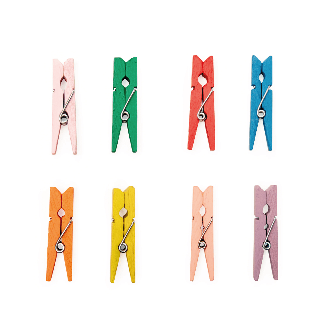 Mini Pinzas Kikkerland De Ropa Arco Iris1