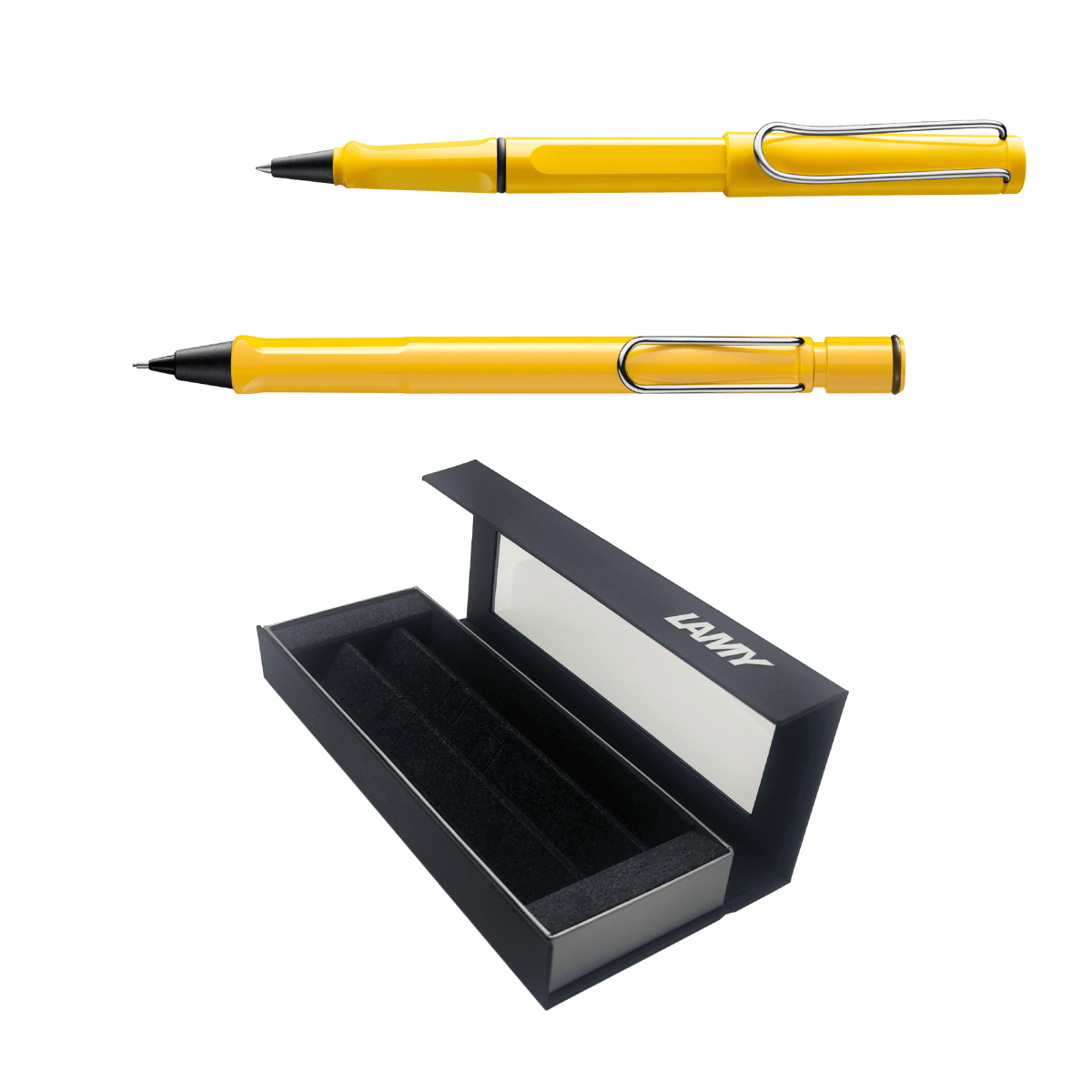 Set Lamy Safari Rollerball + Portaminas Color Amarillo1