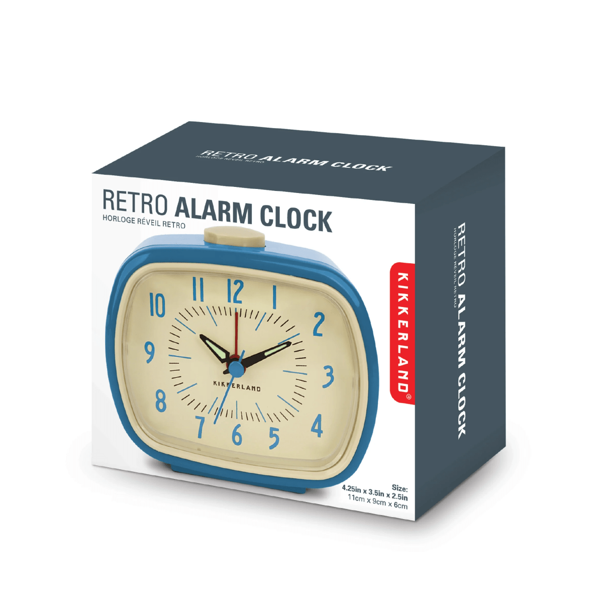 Reloj Despertador Kikkerland  Retro Azul3