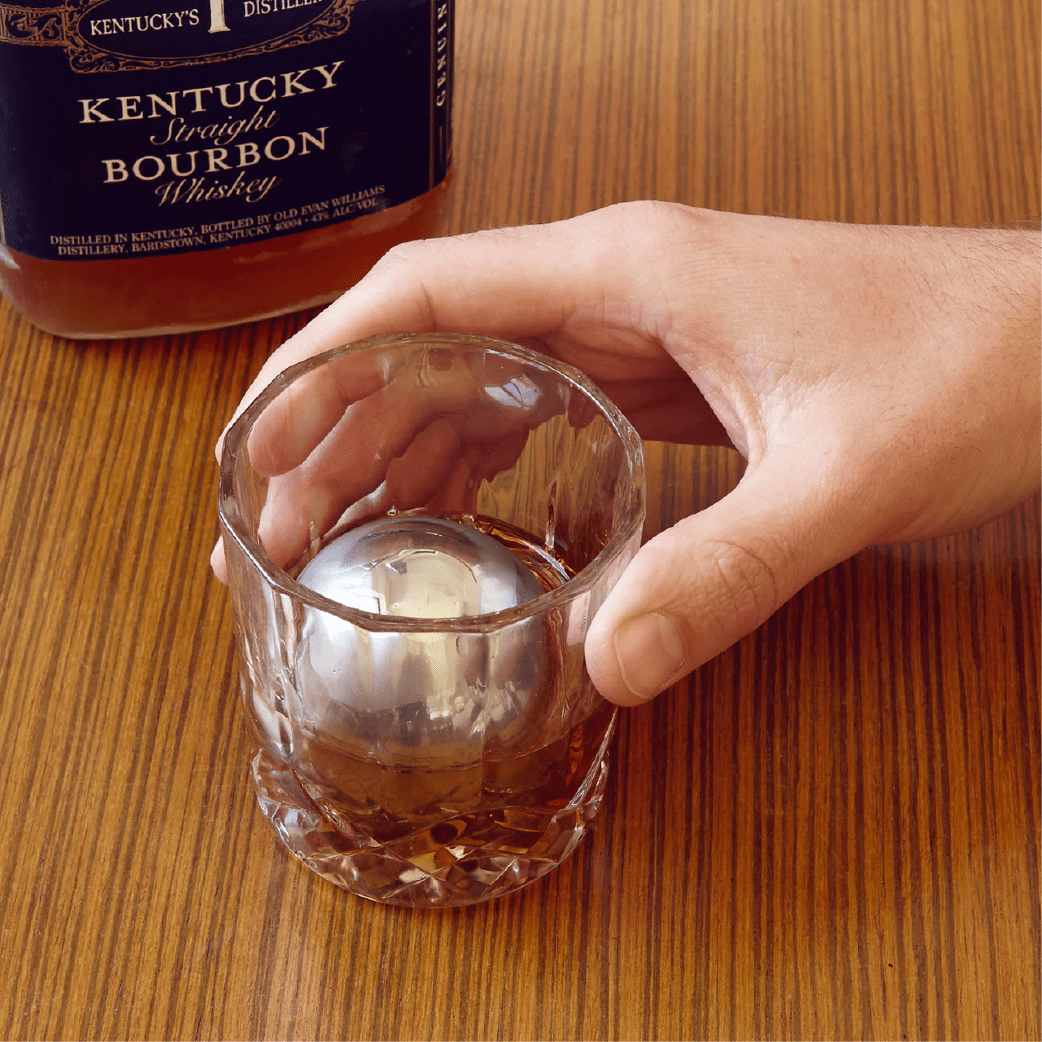 2 Bolas Whiskey  Kikkerland Acero Inoxidable4