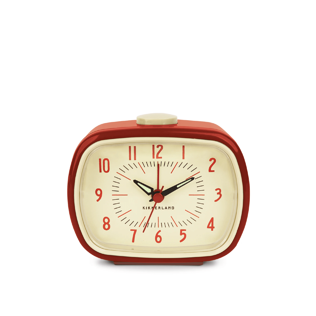 Kikkerland Reloj Despertador Retro Rojo1