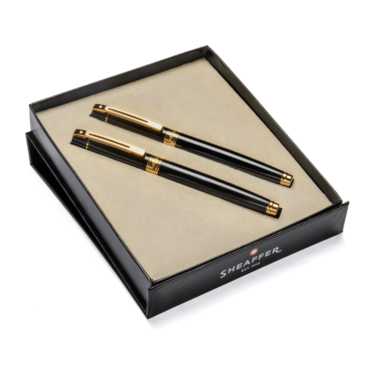 Set Sheaffer Serie 300 Roller y Pluma E9325 Negro Glossy Pluma M2