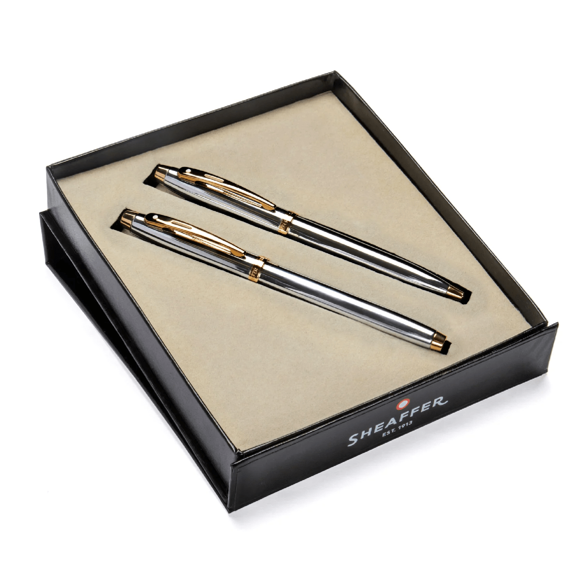 Set Sheaffer Serie 100 Bolígrafo y Pluma E9340 Cromado Pluma M2