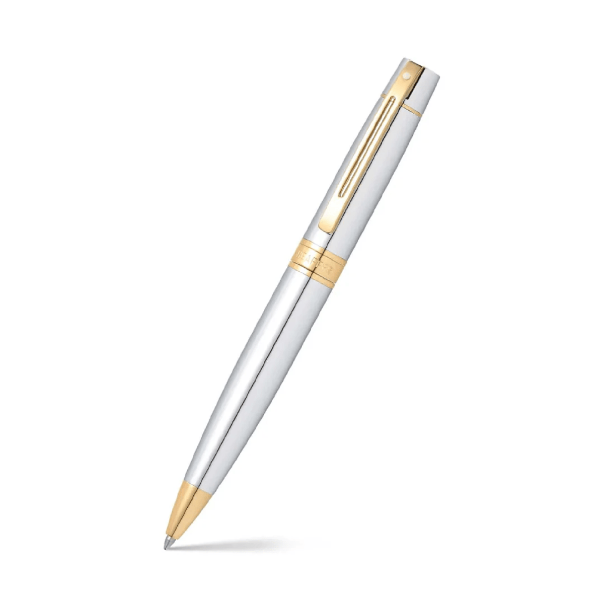 Bolígrafo Sheaffer S300 G9342 Cromo Brillante GT + Reloj de mesa chapado en Oro2