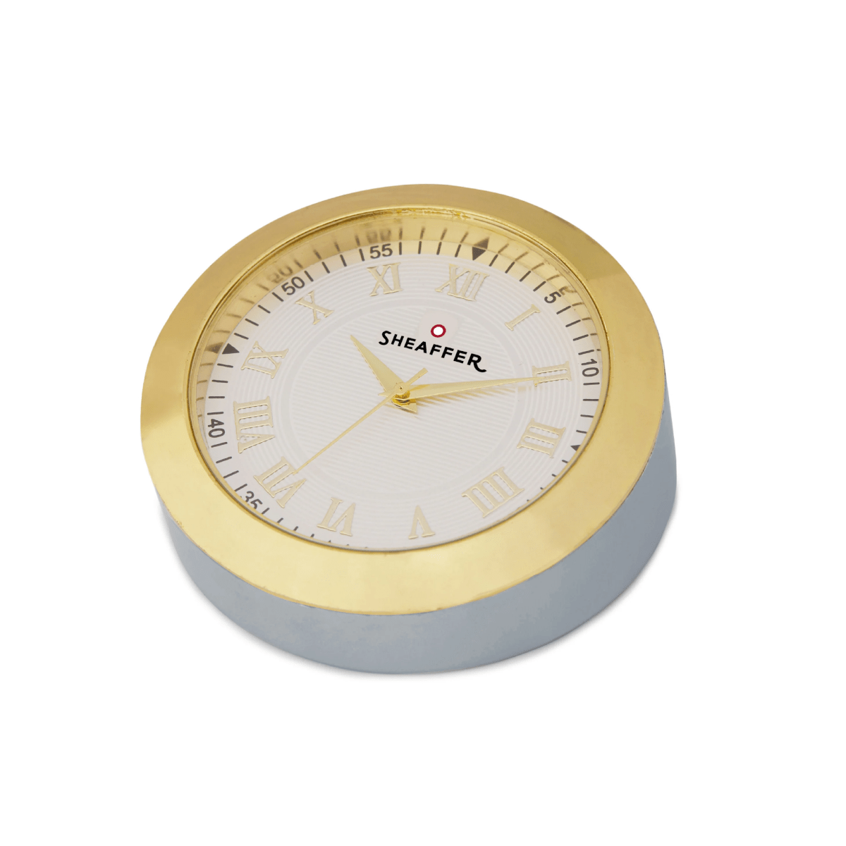 Bolígrafo Sheaffer S300 G9342 Cromo Brillante GT + Reloj de mesa chapado en Oro4