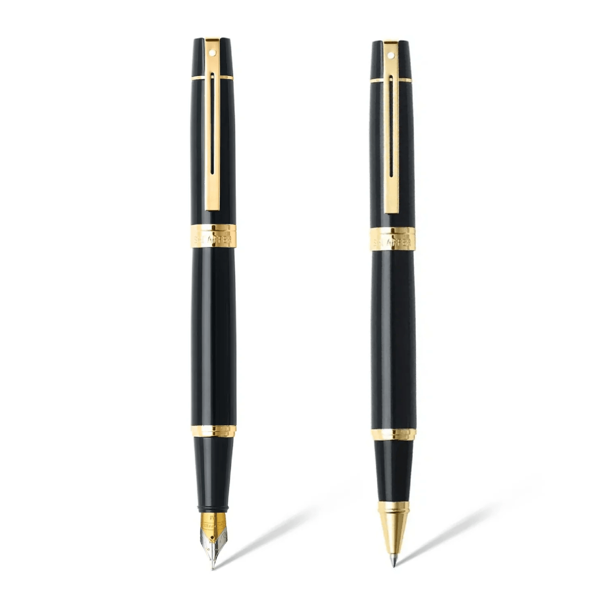 Set Sheaffer Serie 300 Roller y Pluma E9325 Negro Glossy Pluma M1