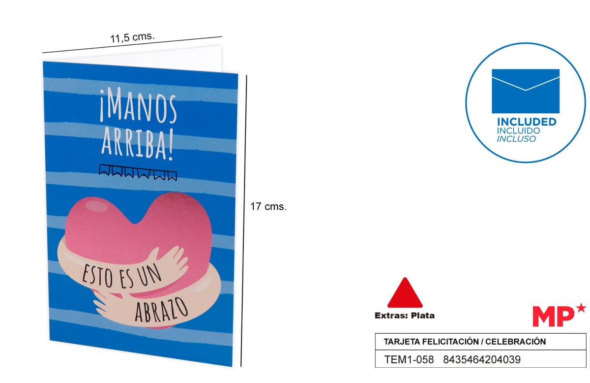 Tarjeta Felicitación / Celebración 11.5 X 17 cm (MP)2