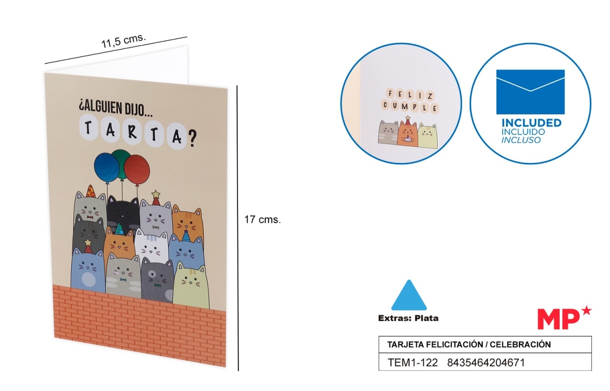 Tarjeta Felicitación / Celebración 11.5 X 17 cm (MP)5