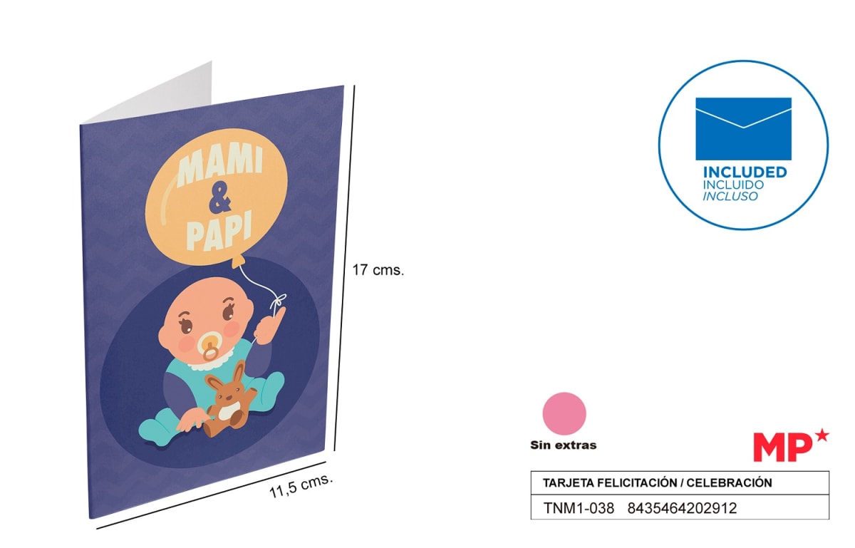 Tarjeta Felicitación / Celebración 11.5 X 17 cm (MP)10