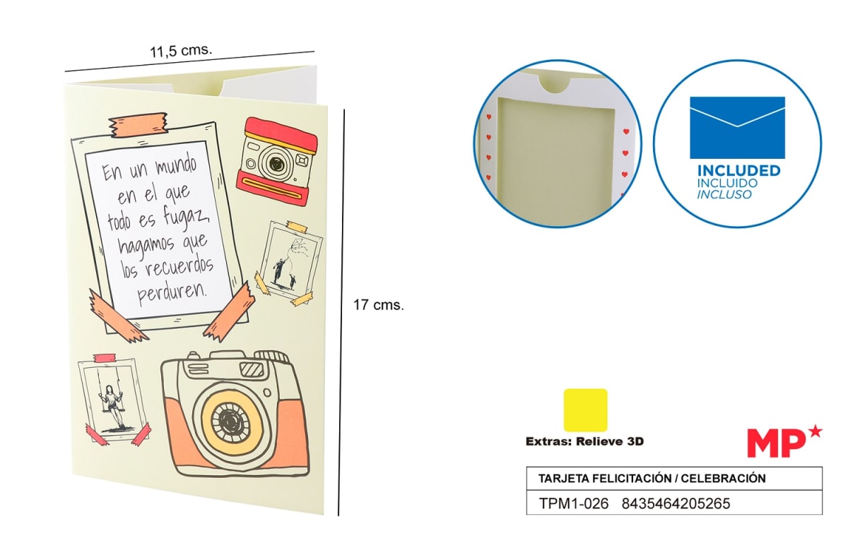 Tarjeta Felicitación / Celebración 11.5 X 17 cm (MP)13