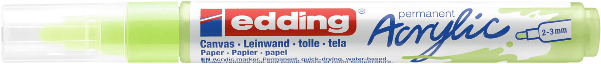 Marcador Acrílico trazo medio Edding e-5100 Verde pastel1