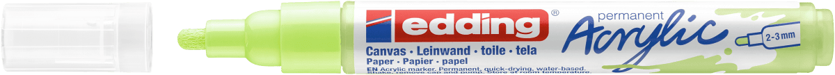 Marcador Acrílico trazo medio Edding e-5100 Verde pastel2