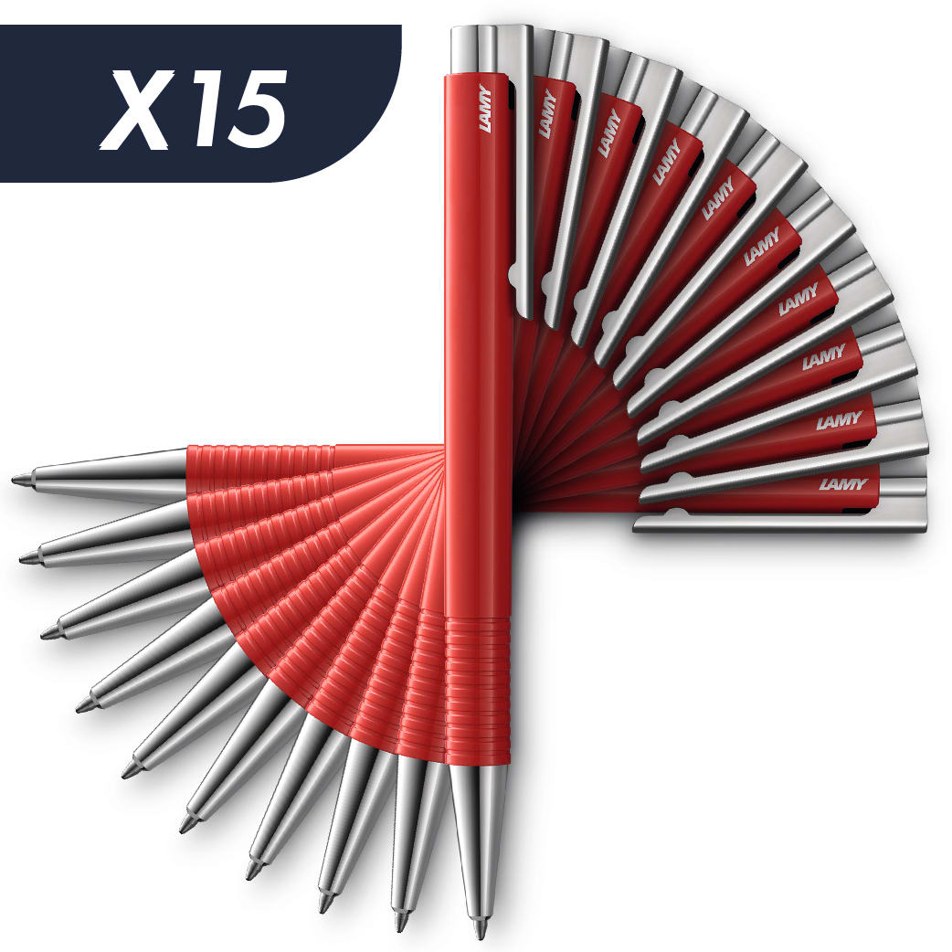 Pack 15 Boligrafos Lamy Logo Red Para Regalos (LA)1