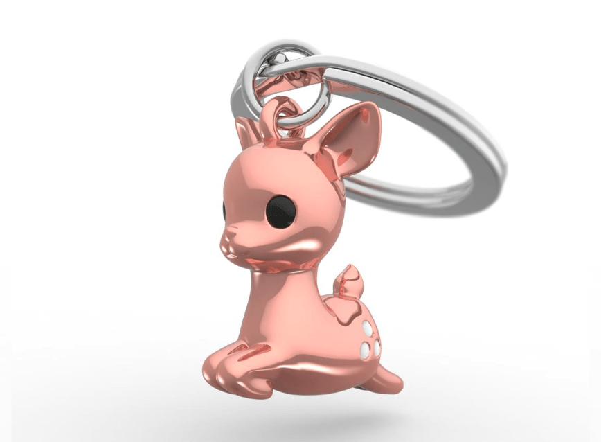 Llavero Metalmorphose Ciervo Oro Rosa (MTM)