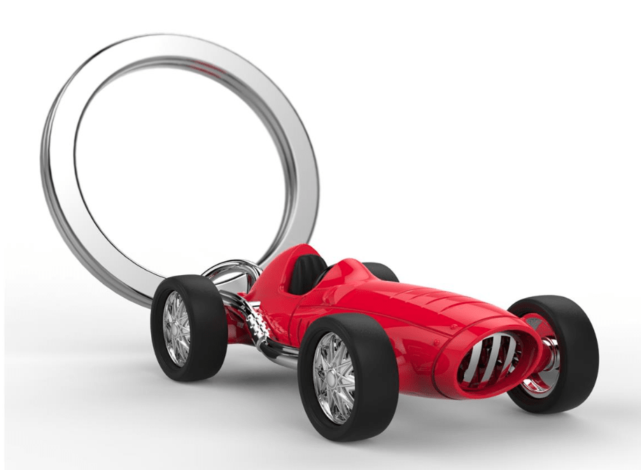 Llavero Metalmorphose Auto carrera ruedas movibles (MTM)