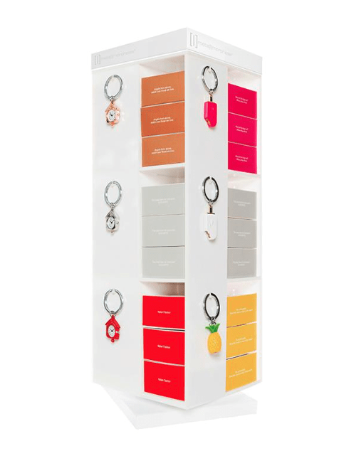 Meta[l]morphose® Exhibidore de acrílico - 12 modelos, 3pcs/SKU + 1 muestra - (llaveros, colgantes