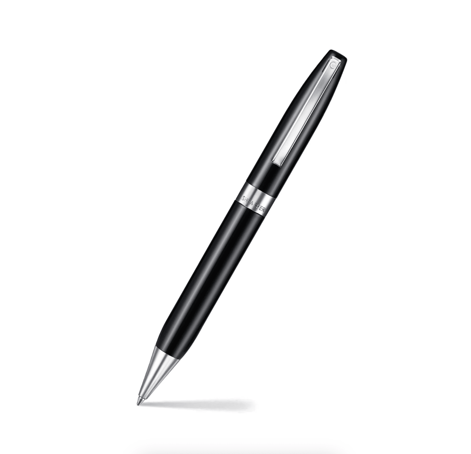 Bolígrafo Sheaffer Legacy 9064 Negro Y Adornos Cromados