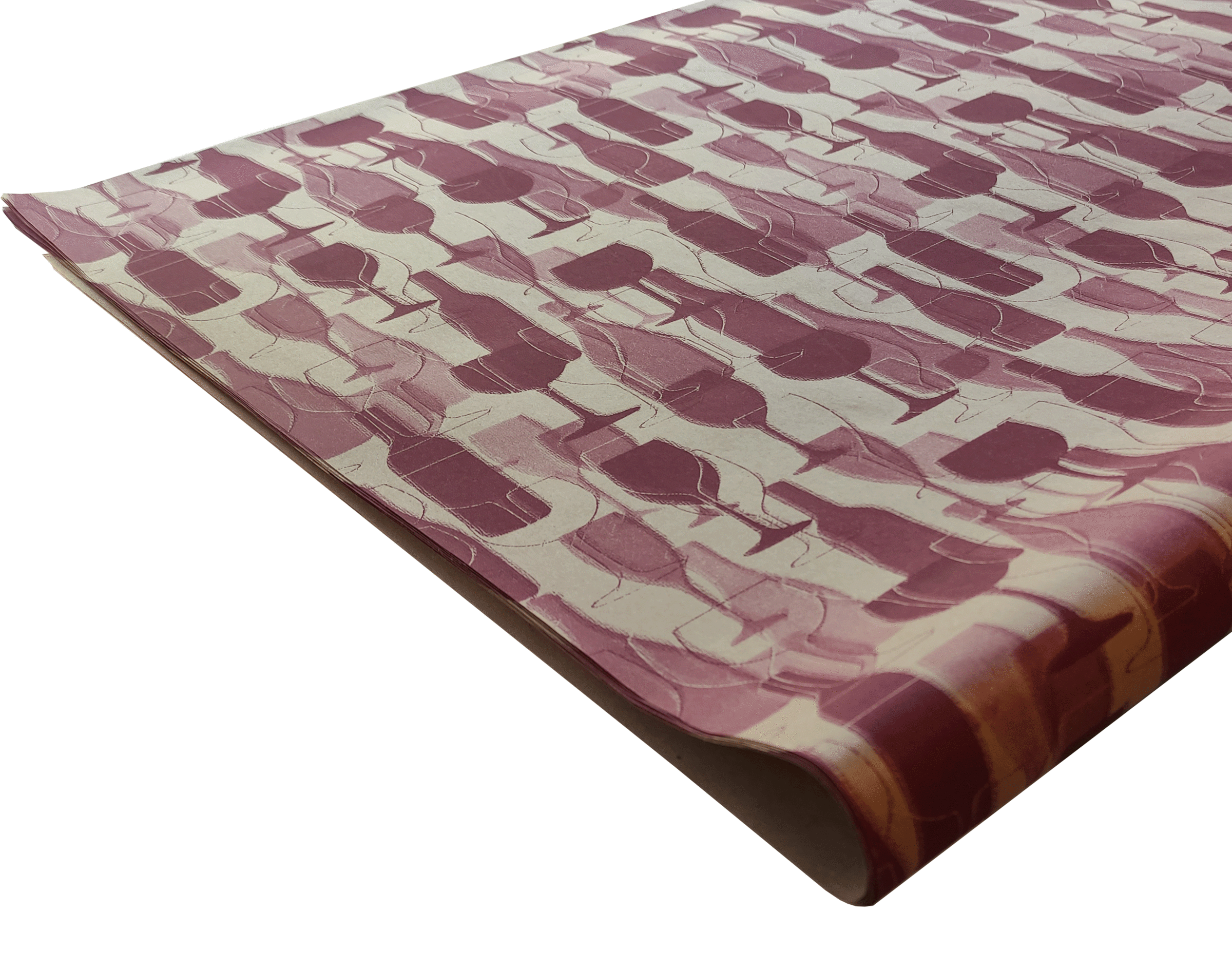 Papel con diseño Bolis 0.7 x1m Copas de Vino