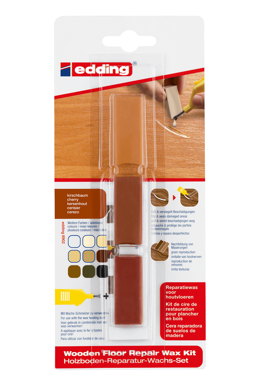 Cera reparadora de pisos de madera Edding E-8902/3 Cherry