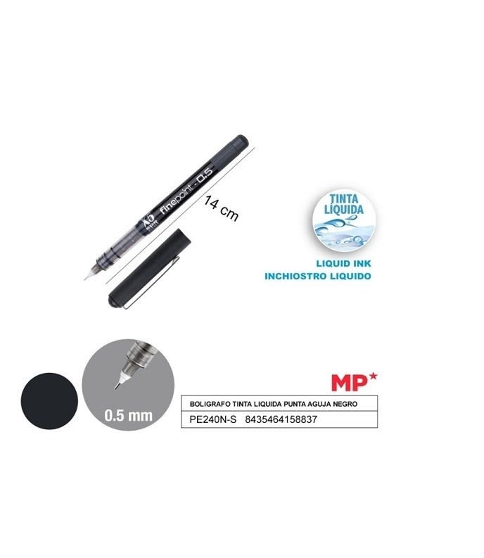 Boligrafo Tinta Liquida Punta 0.5mm Madrid Papel Color Negro