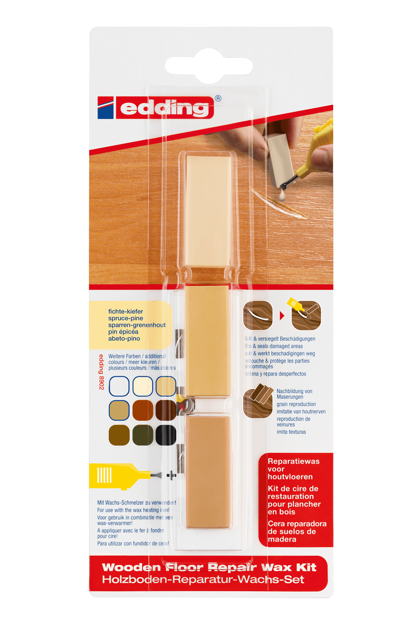 Cera reparadora de pisos de madera Edding E-8902/3 Pino