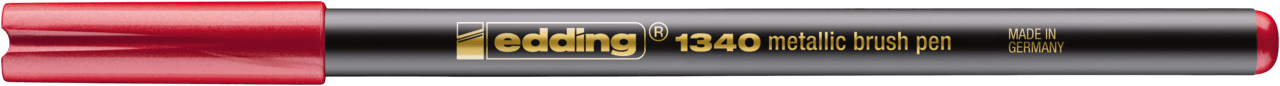 Marcador punta pincel Edding-1340 Rojo metalizado