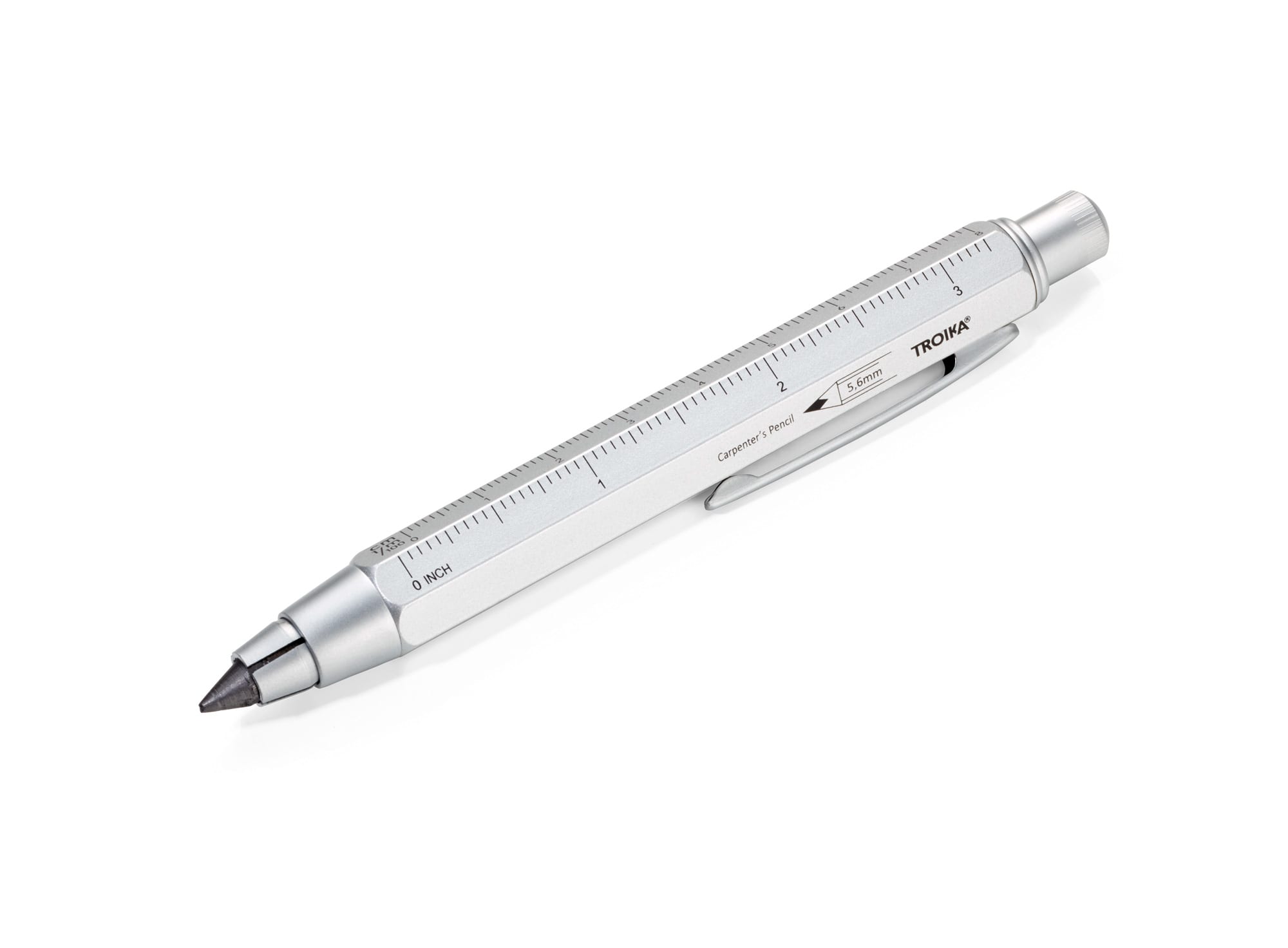 Lápiz de carpintero Troika 5,6 mm  Plateado