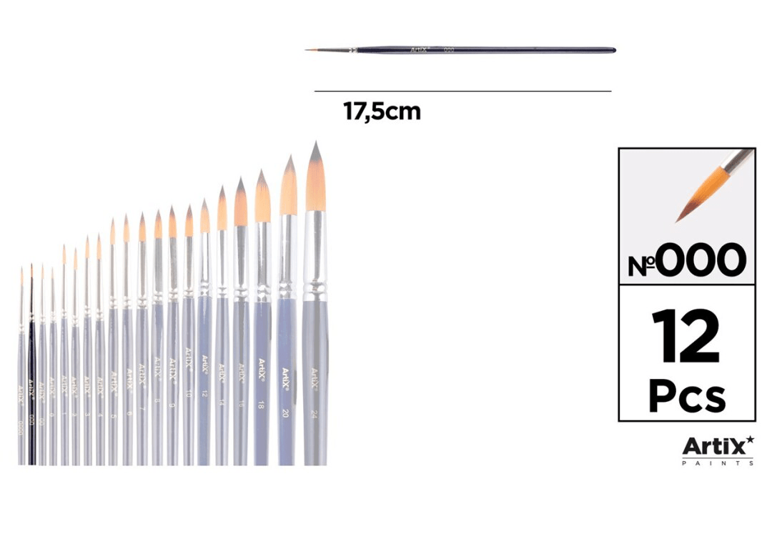 Pincel Sintetico Punta Redonda N° # 3/0