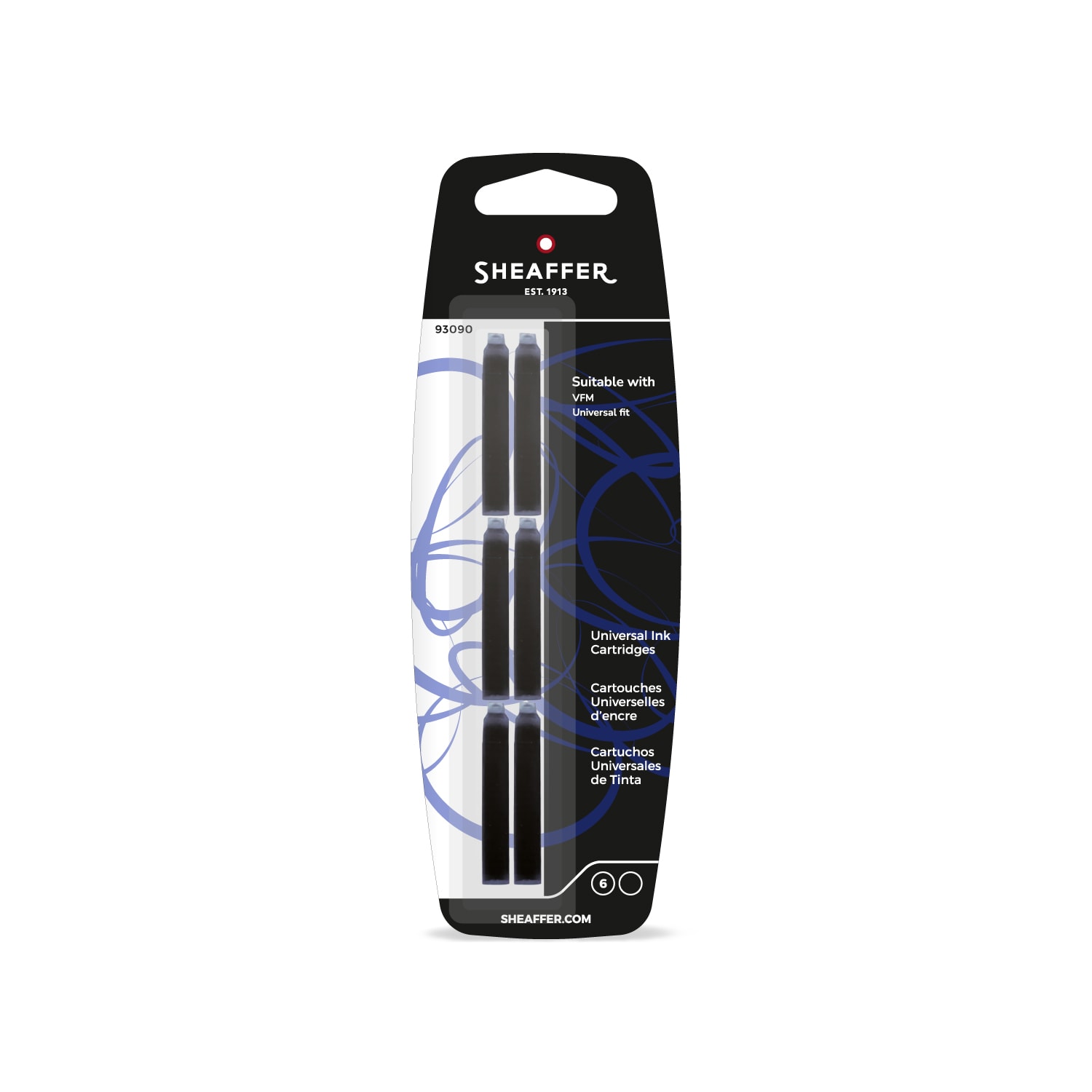 Cartucho Sheaffer Vfm/Universal Negro (SHFER)