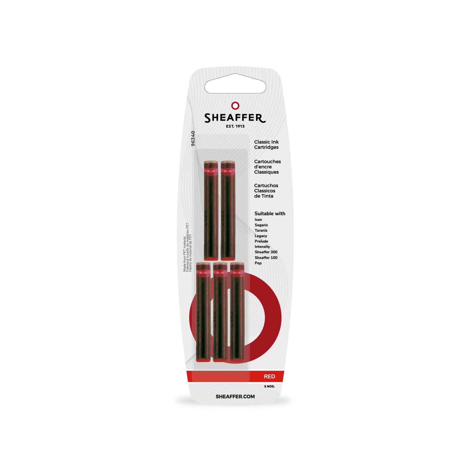 Repuesto Cartucho Sheaffer rojo