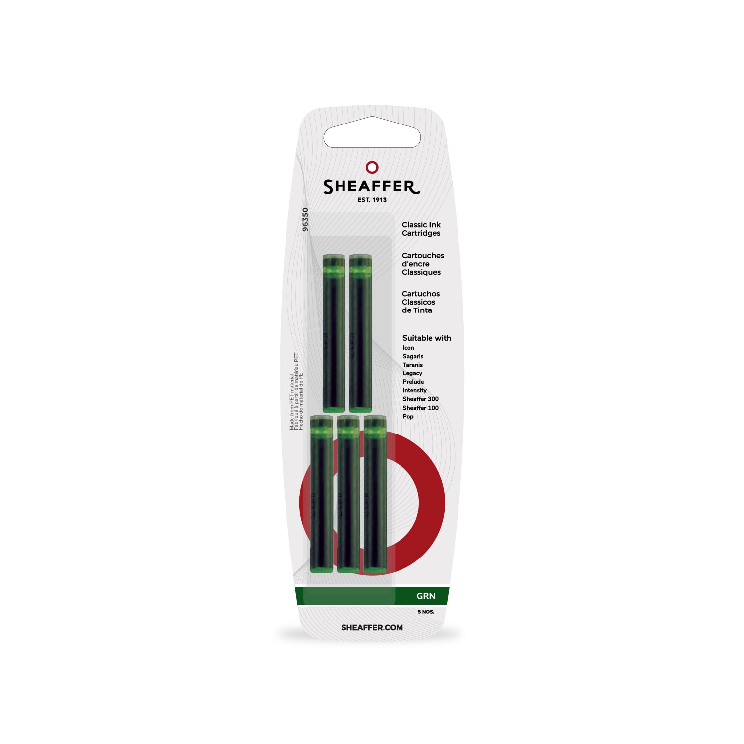 Repuesto cartucho Sheaffer verde