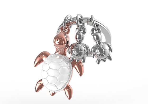 Metalmorphose® Llavero Vectorbox - Familia tortuga