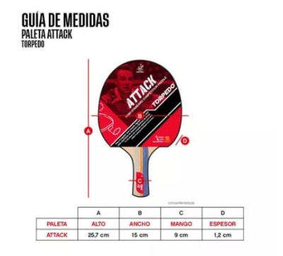 Paleta Ping Pong Torpedo Attack