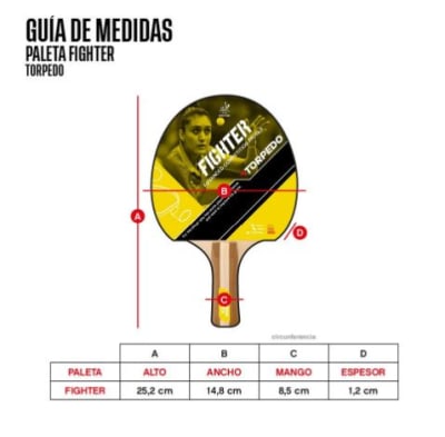 Paleta de Ping Pong Torpedo Fighter