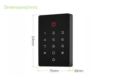 Teclado con lector de tarjeta  125Khz Stand Alone y Salida Wiegand