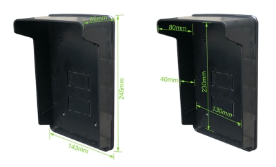 Cubierta exterior para lectoras, citófonos, teclados