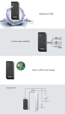 Lector Stand Alone  para tarjetas de proximidad  125KHZ  Lector Stand Alone  para tarjetas de proximidad  125KHZ