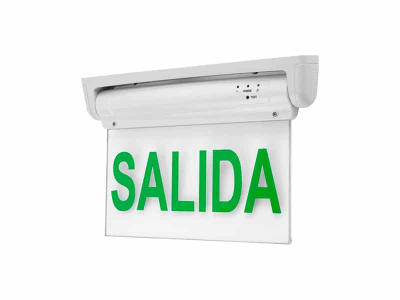 Luz de emergencia con letrero de SALIDA iluminación LED