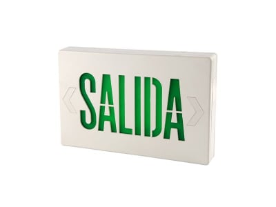 Iluminación LED de emergencia con leterero de SALIDA